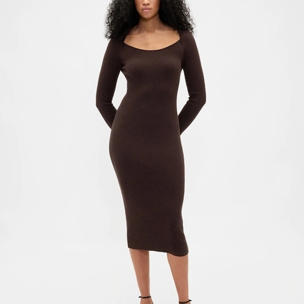 GAP CashSoft Rib Midi Sweater Dress